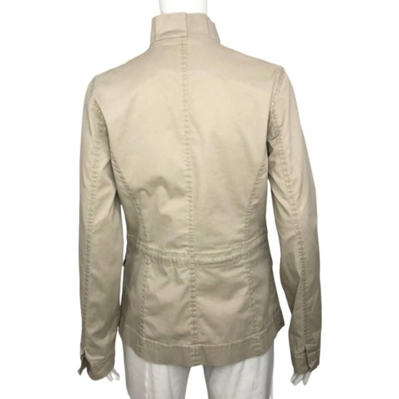 Eileen Fisher Ruffle Collar Cotton Blend Jacket XS - Picture 2 of 8